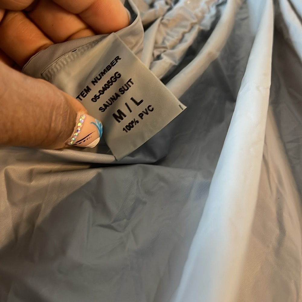NWOT Gold’s Gym M/L Gray Sauna ONLY PANTS Elastic Waist/Ankle WITHOUT BOX - Picture 4 of 6
